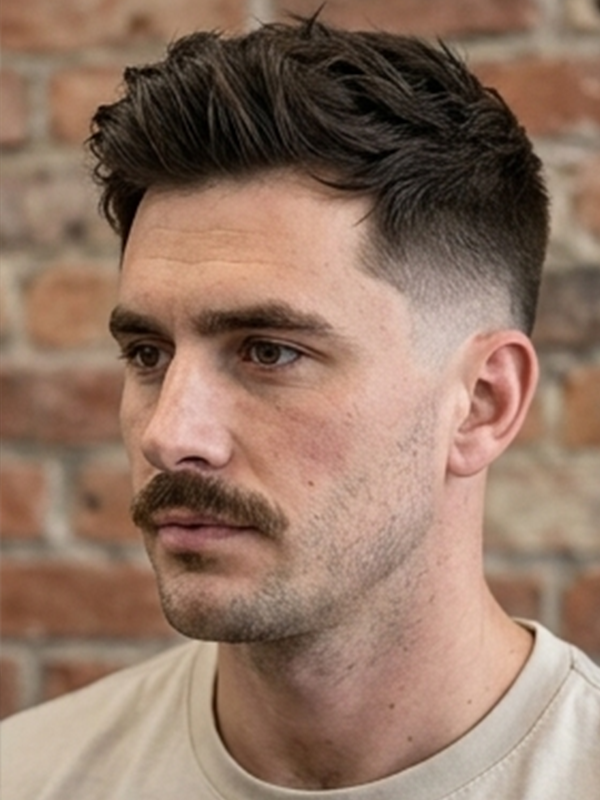 Textured Quiff mit mattem Finish und Seitenscheitel