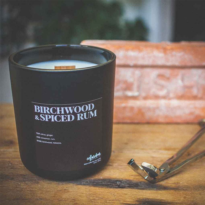 Cellar Door Wood Wick Geurkaars - Birchwood & Spiced Rum 369 g