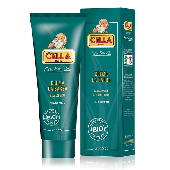 Cella Milano Organic Shaving Cream in Tube – Aloe Vera