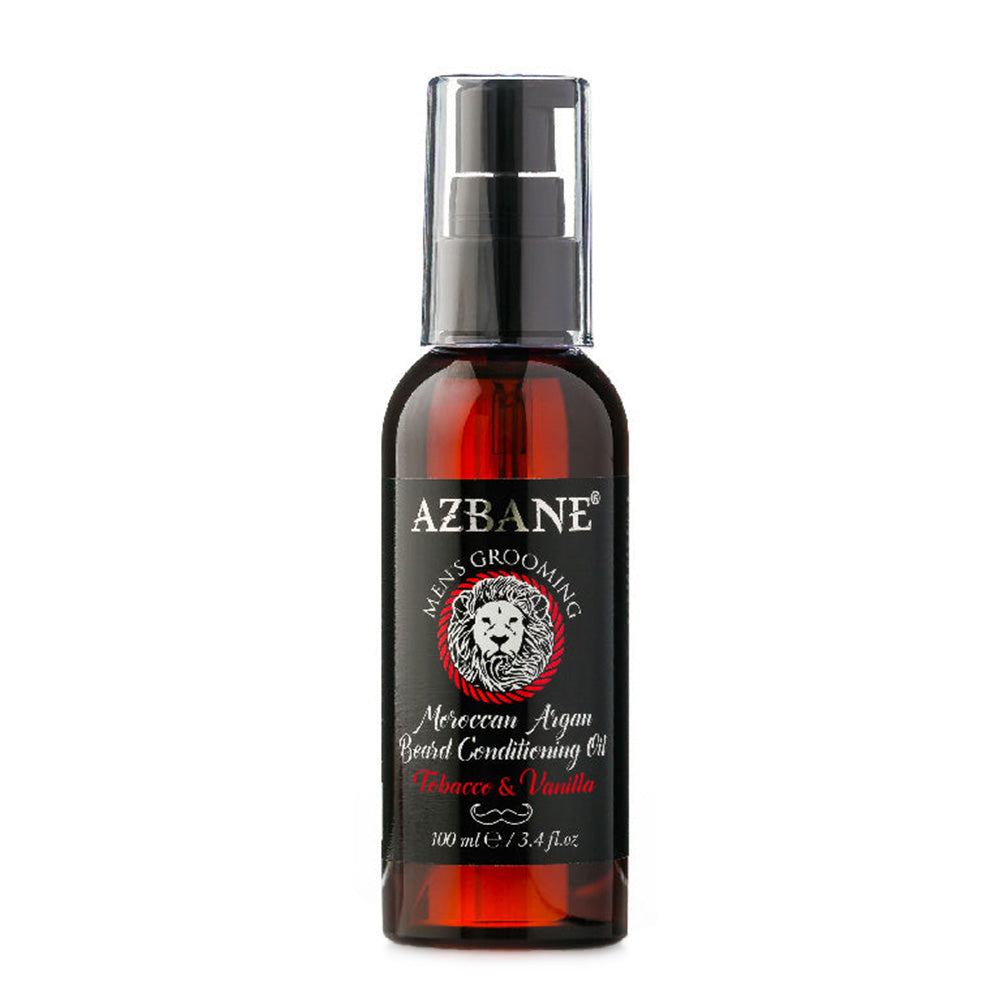 Huile de conditionnement pour barbe à l'argan marocain Azbane – Tabac & Vanille