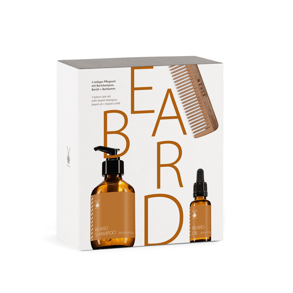Mühle Beard Care Set, 4-Piece, Rowan & Walnut, Vegan