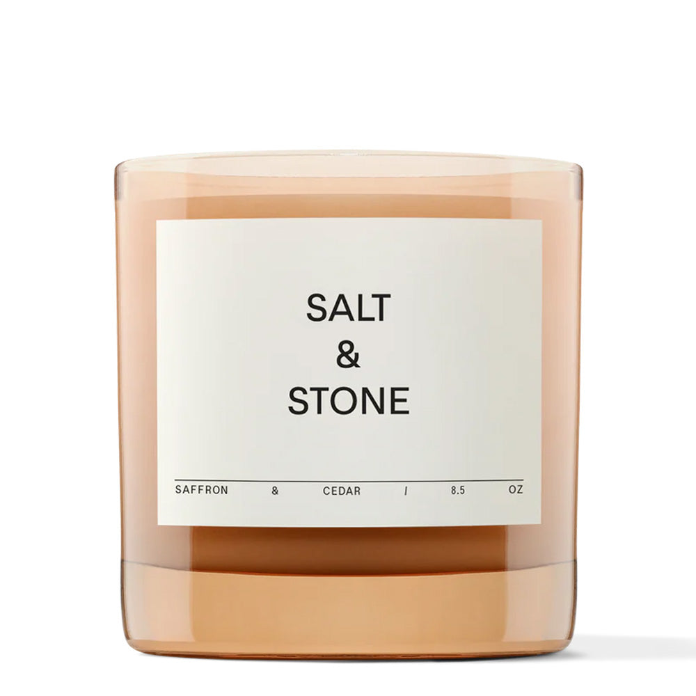 Salt & Stone Geurkaars - Saffron & Cedar 240 g