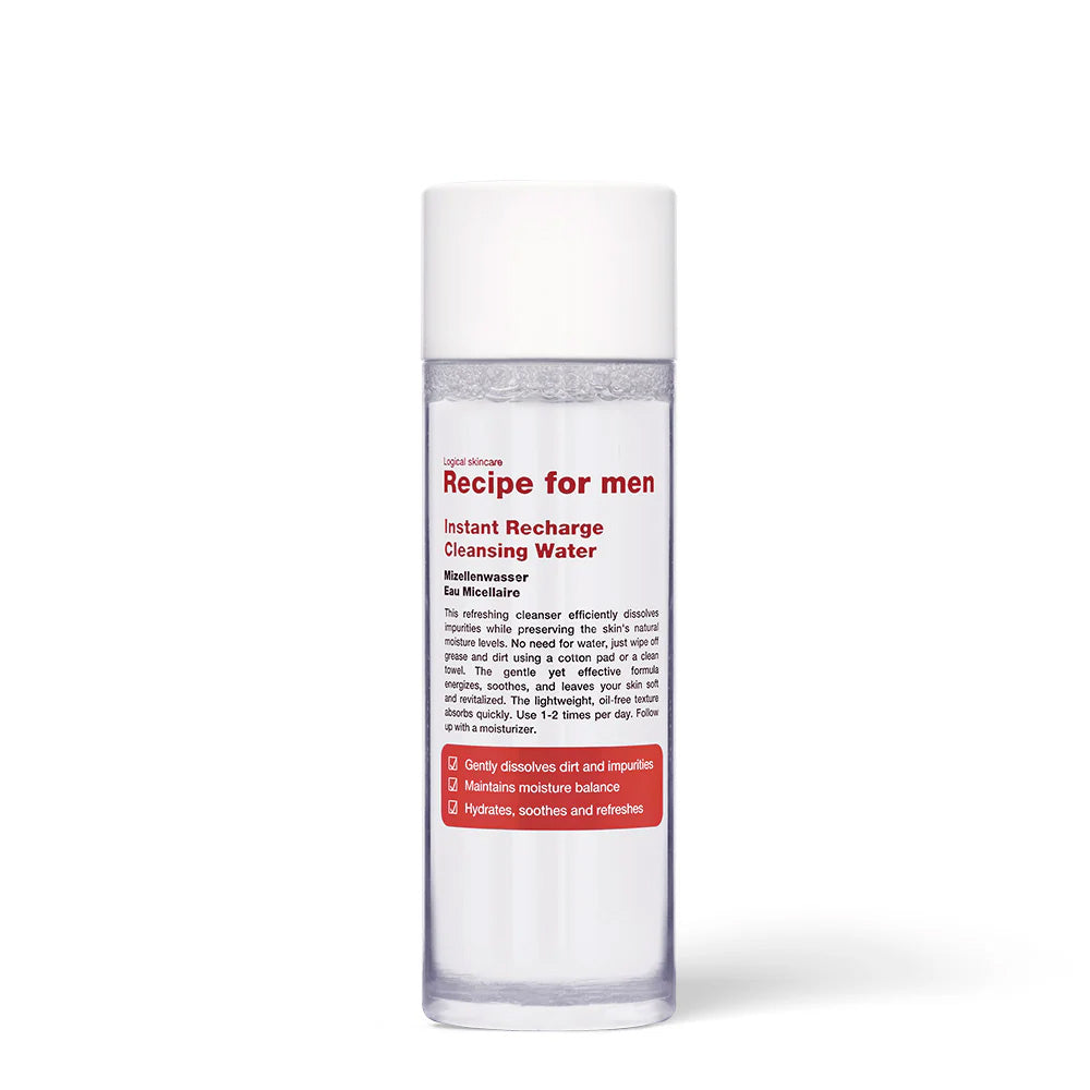 Recipe for Men Instant Recharge Cleansing Water