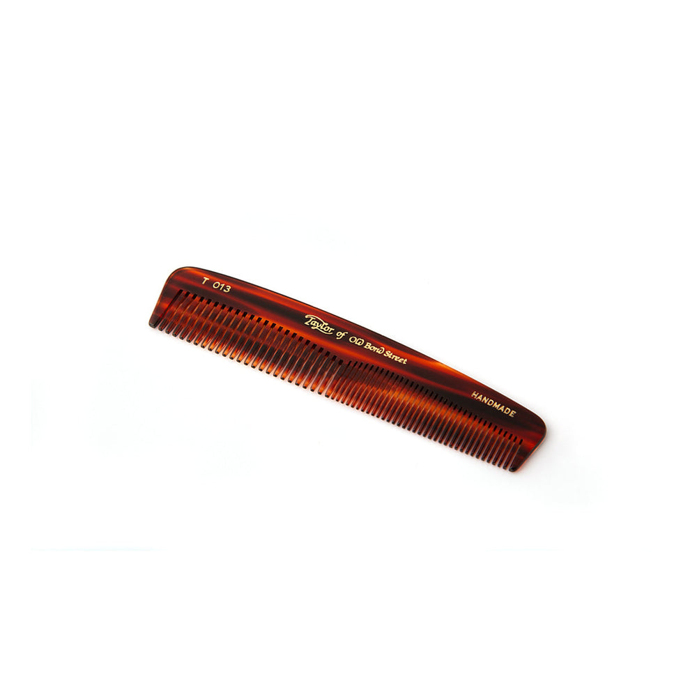 Taylor of Old Bond Street Peigne de poche – Écaille de tortue, grosses/fines dents