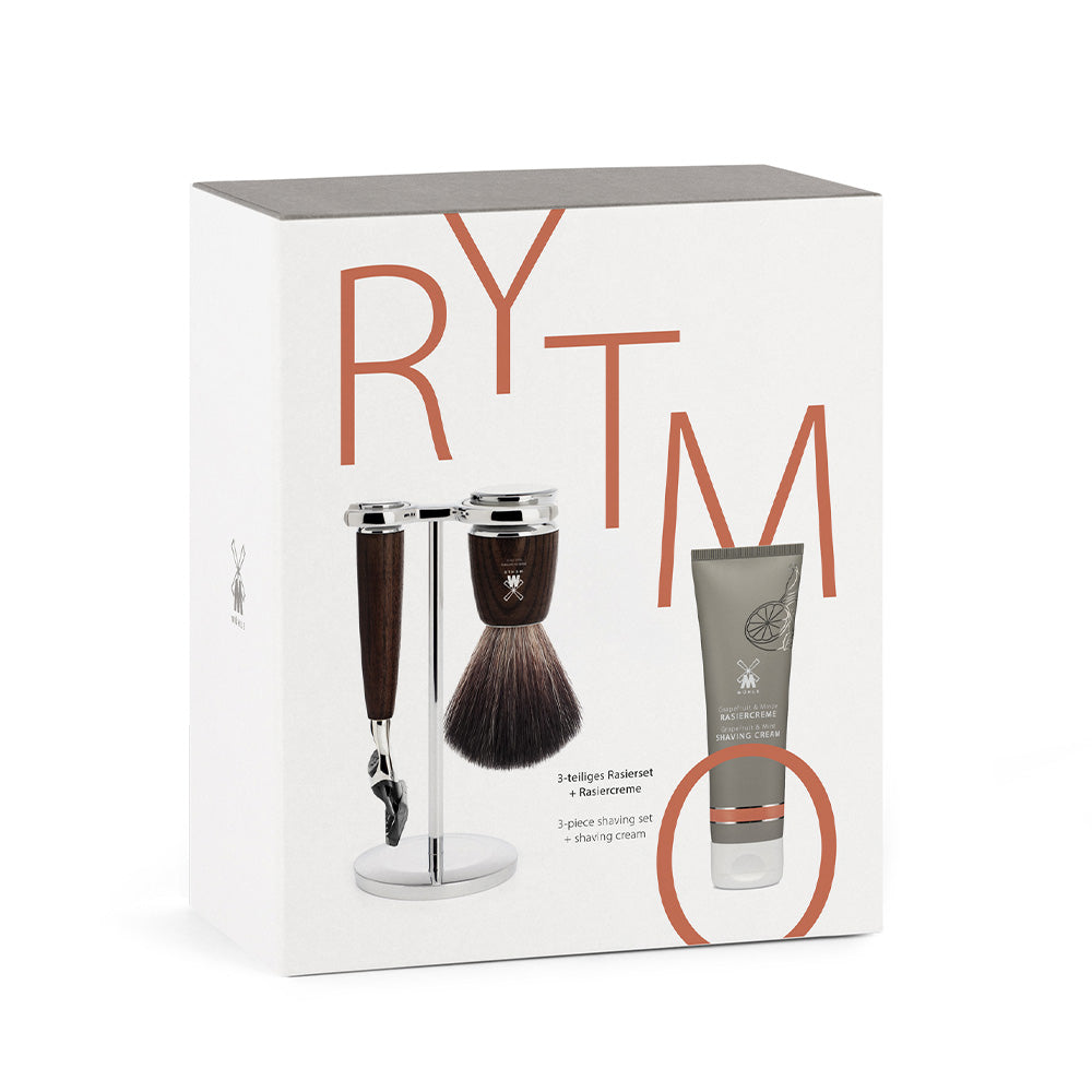 Ensemble Cadeau 2 Pièces - Pamplemousse & Menthe - Noyer - Poils Synthétiques