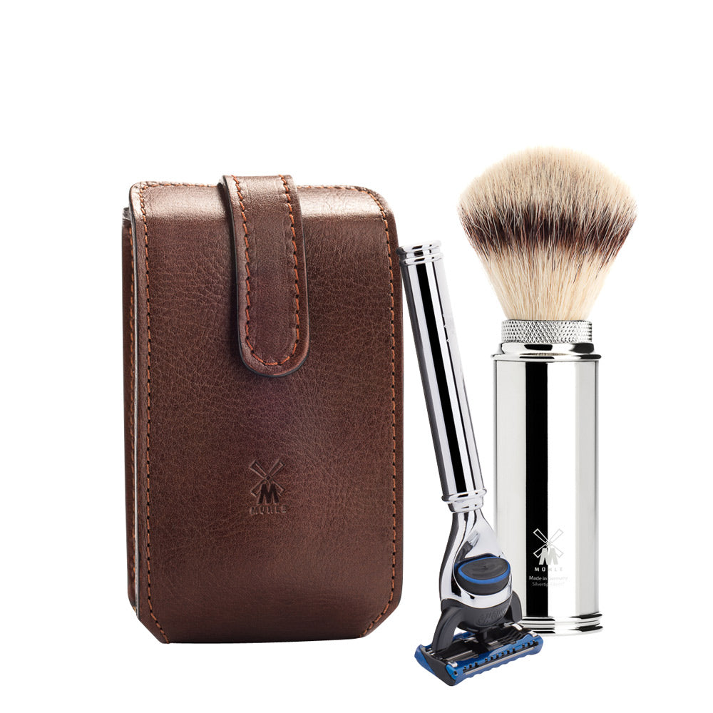 Ensemble de rasage marron