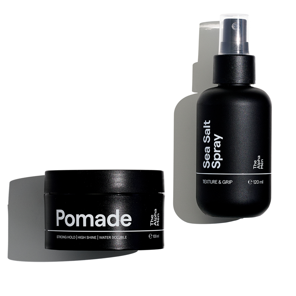 The Alpha Men Pomade + Sea Salt Spray Styling Duo
