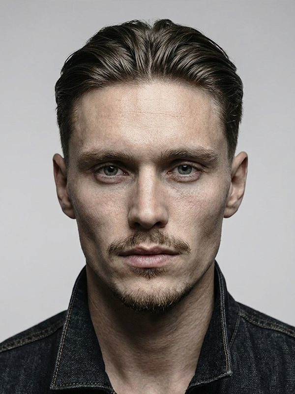 Na — Slick Back middle part