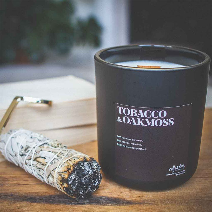 Cellar Door Wood Wick Geurkaars - Tobacco & Oakmoss 369 g