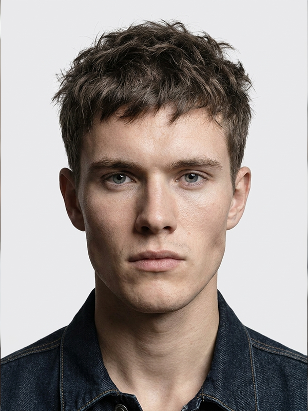 Vorher — Crew-Cut-Frisur