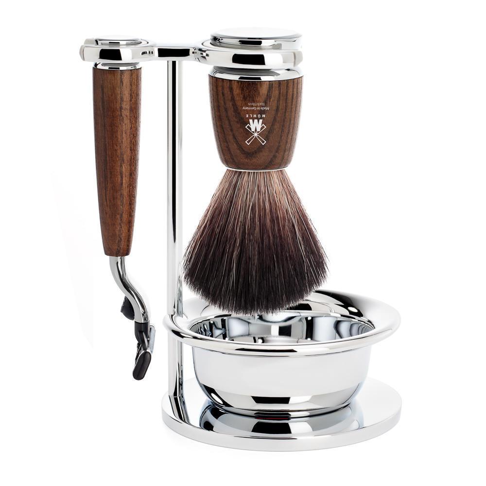 Shaving Set Rytmo 4-Piece - Ash Wood