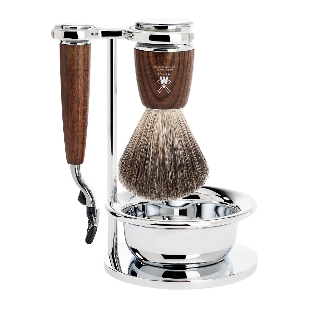 Shaving Set Rytmo 4-Piece - Ash Wood