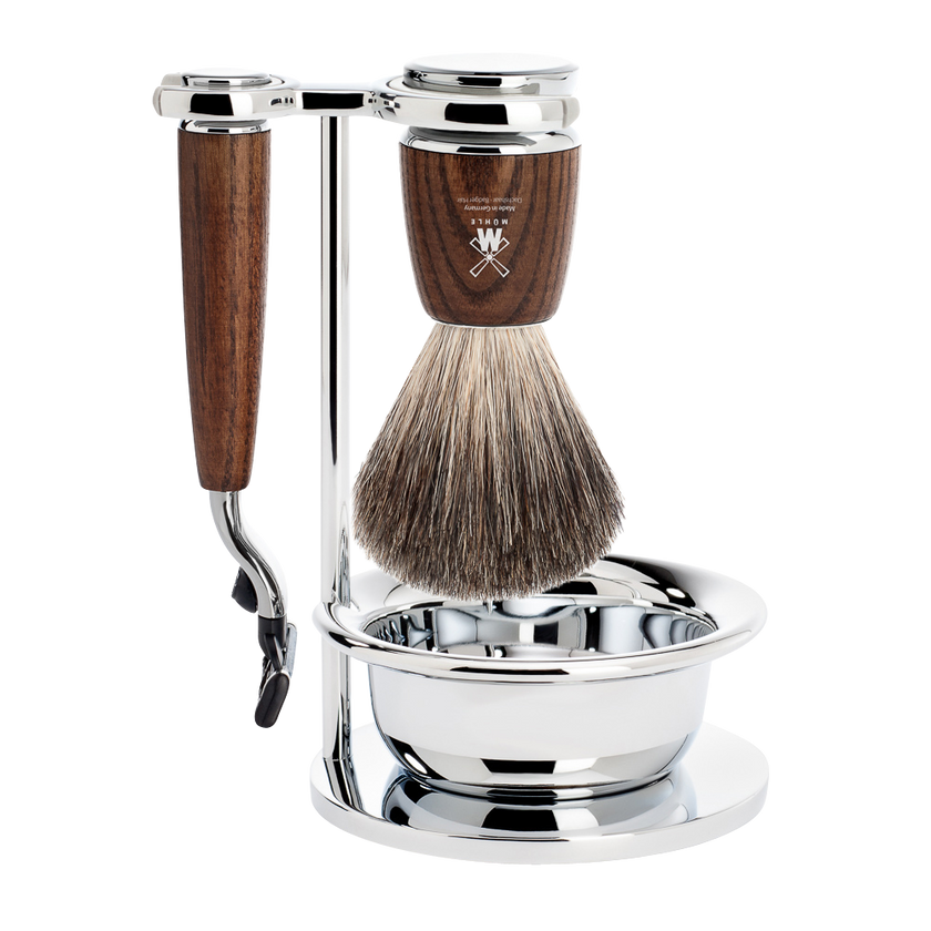 Shaving Set Rytmo 4-Piece - Ash Wood