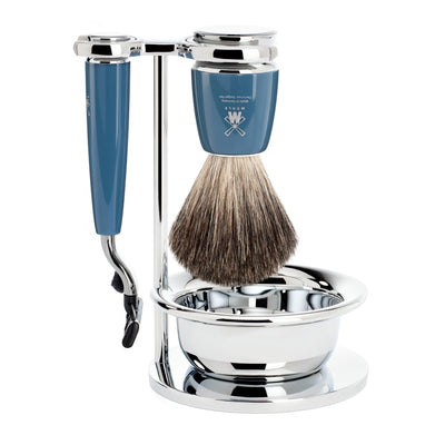 Afbeelding van Rytmo Mach3 Shaving Set 4-Piece - Petrol