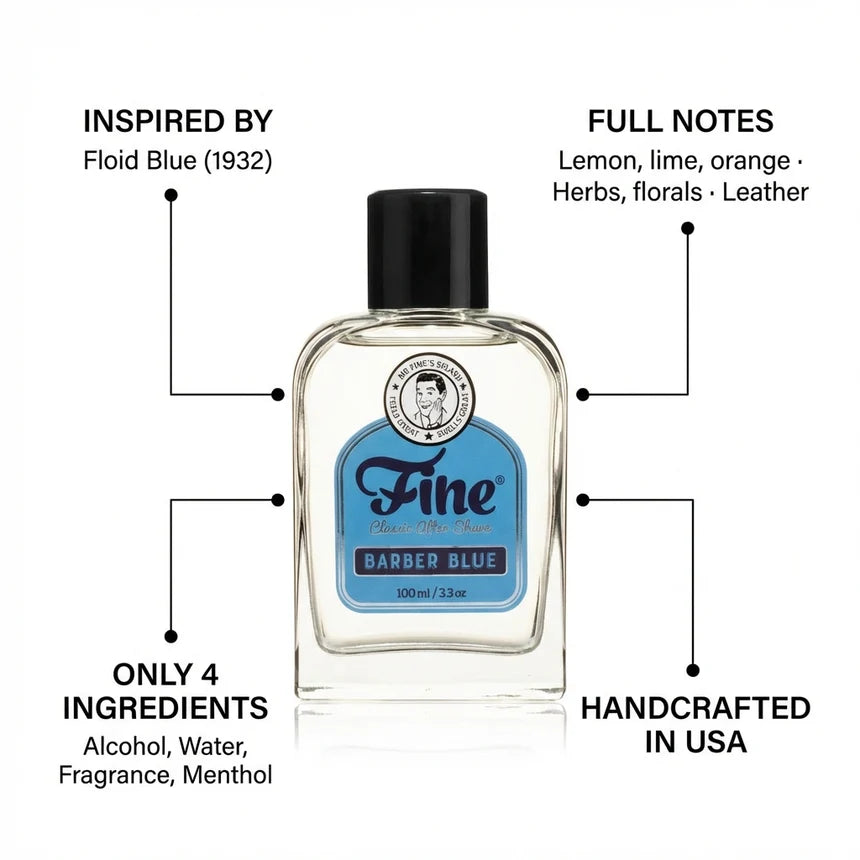 Aftershave - Barber Blue Fine Accoutrements