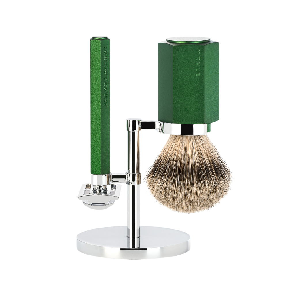 Mühle Shaving Set Hexagon - Forest - Saf.Razor - Dashaar