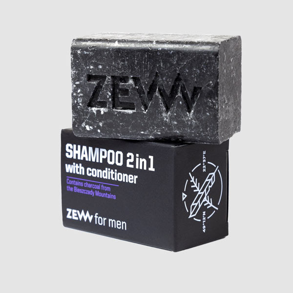 ZEW For Men 2-in-1 Charcoal Shampoo Bar 