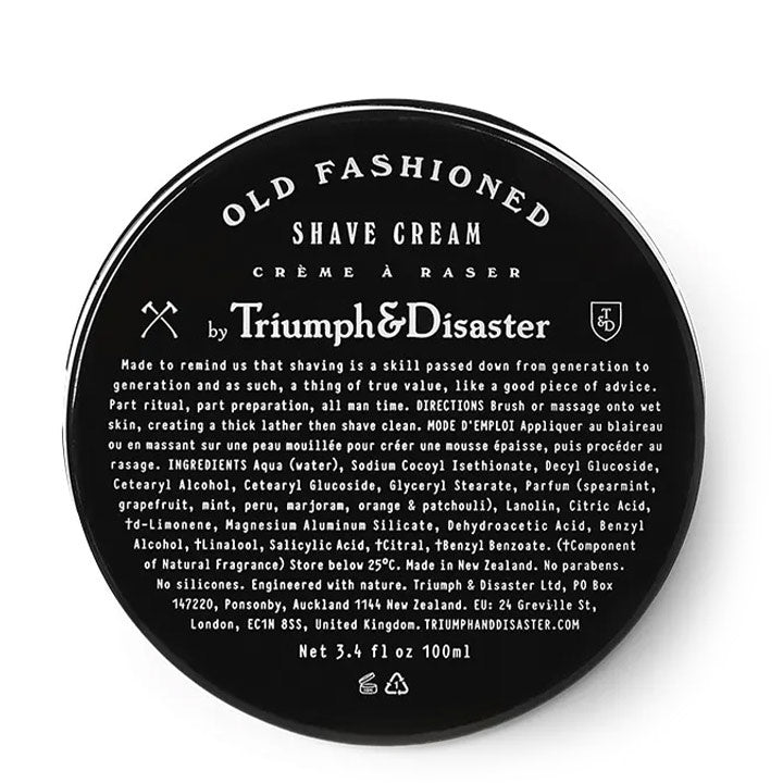 Triumph & Disaster Old Fashioned Shave Cream - Jar 100 ml