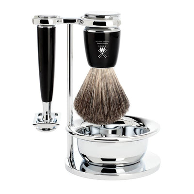 Bild von Rytmo Rasierhobel Shaving (4 pc.) – Pure Badger – Black