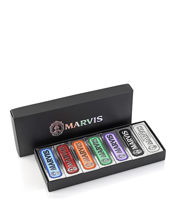 Marvis Tandpasta Giftset - Black Box Flavour Collection 7x 25 ml