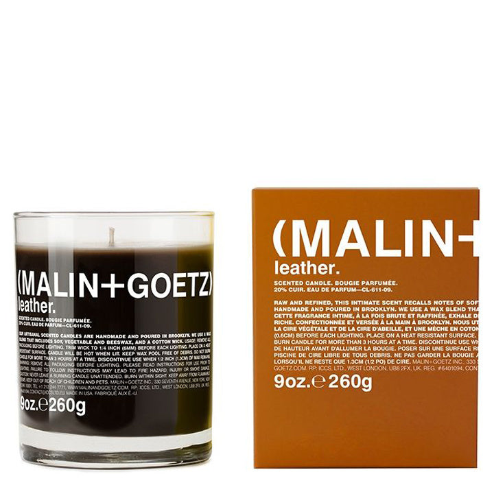 Malin+Goetz Geurkaars - Leather 60 branduren